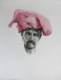 Saeed Lakho, untitled, 22 x 28 Inch, Mix Media On Paper, Figurative Painting, AC-SL-050